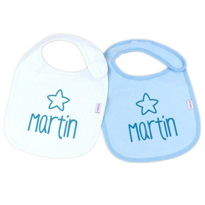 Baberos Personalizados Bebé Mi Pipo Estrella Celeste - Nanetes #